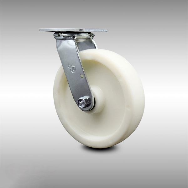 8 Inch Stainless Steel Nylon Wheel Swivel Caster with Ball Bearing SCC